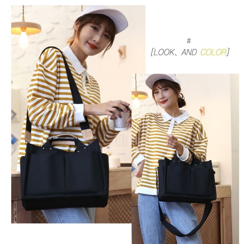 YQY Japanese simple school bag fashion large-capacity literary style ...
