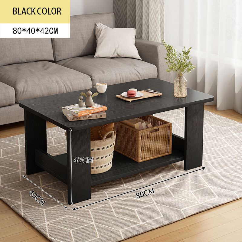 KARRY 2 Layers Coffee Table With Storage Center Tea Table 80*40*42cm | Shopee Philippines