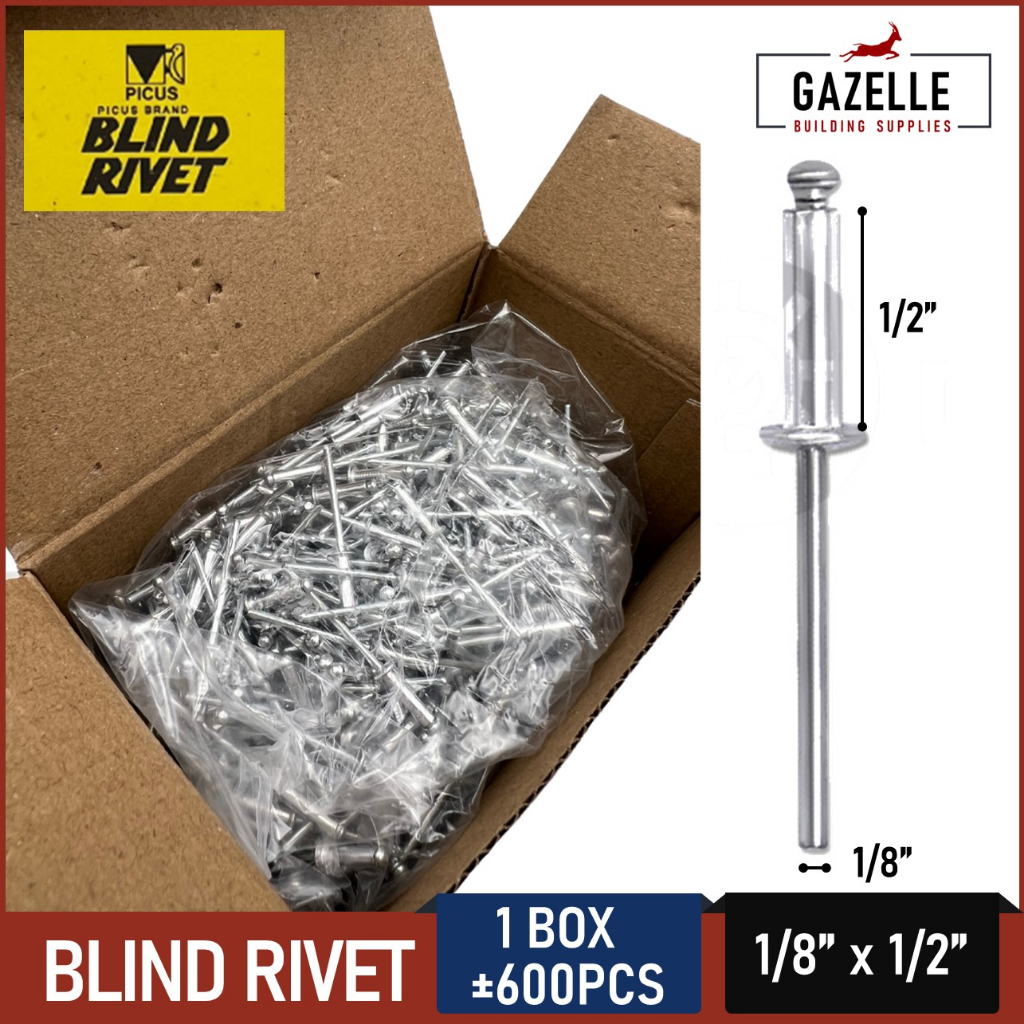 PICUS Blind Rivet Aluminum Heavy Duty High Quality Rivets 1 BOX ...