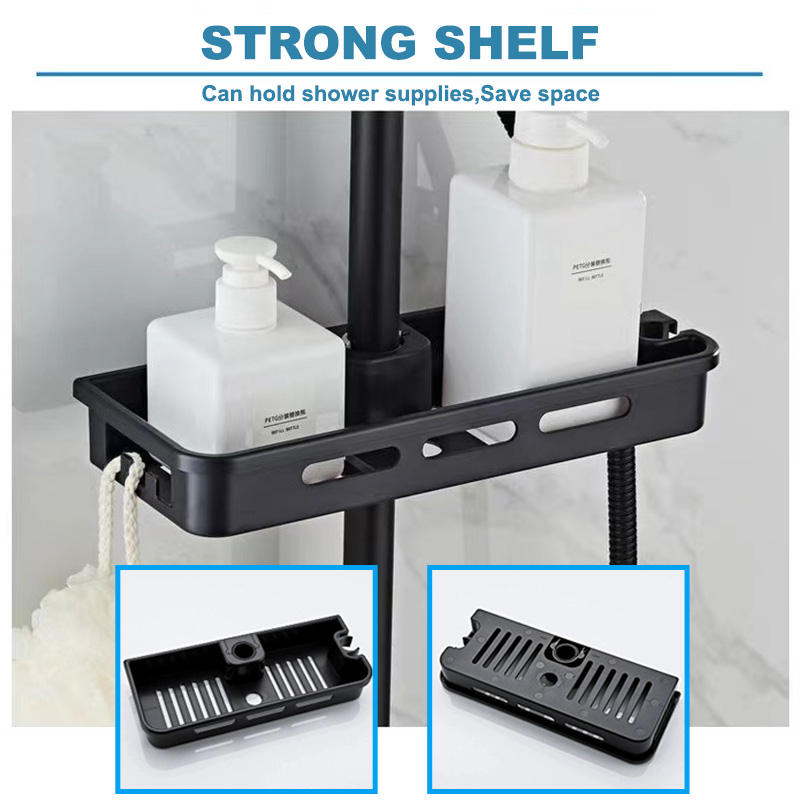 Shower Set Stainless Steel Bathroom Black Single Cold Shower Set for ...