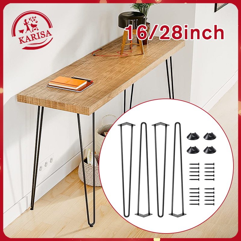 4Pcs Hairpin Metal Table Legs DIY Furniture Legs 16/28 inch for