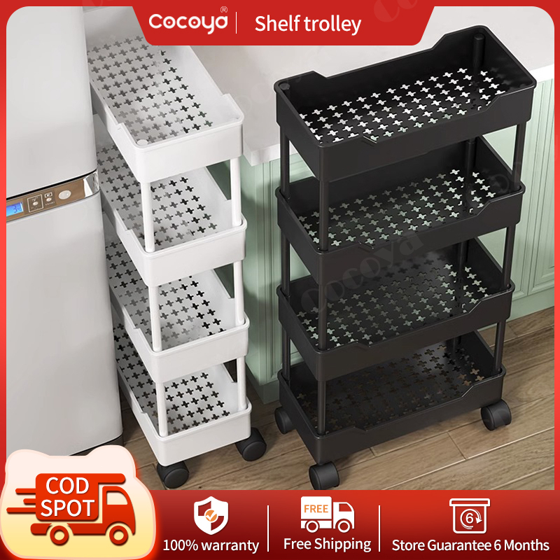 Shelf trolley Moving Rack Kitchen Living room bathroom Storage Rack 5 ...