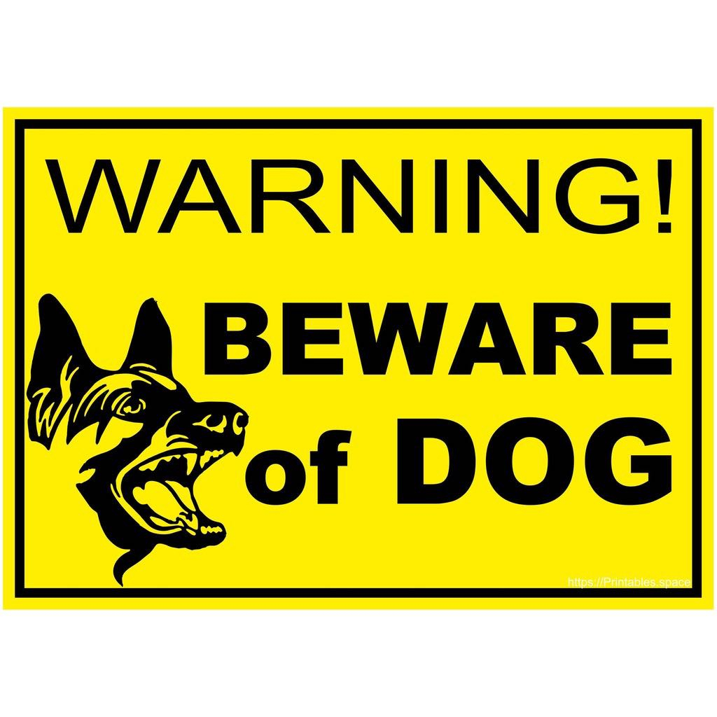 BEWARE OF DOG/KEEP THE DOOR CLOSED -PVC/Laminated Signage - A4 Size ...