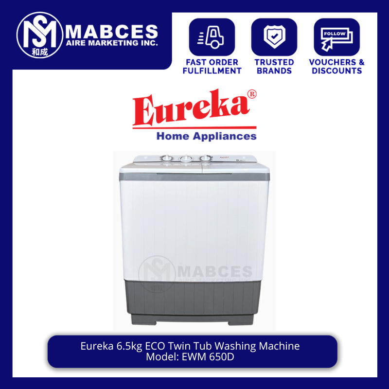Eureka 6.5kg ECO Twin Tub Washing Machine EWM 650D Shopee Philippines
