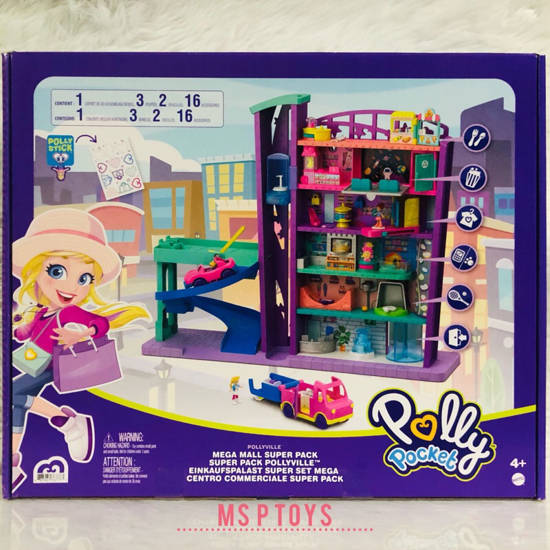 POLLY POCKET Pollyville Mega Mall Super Pack