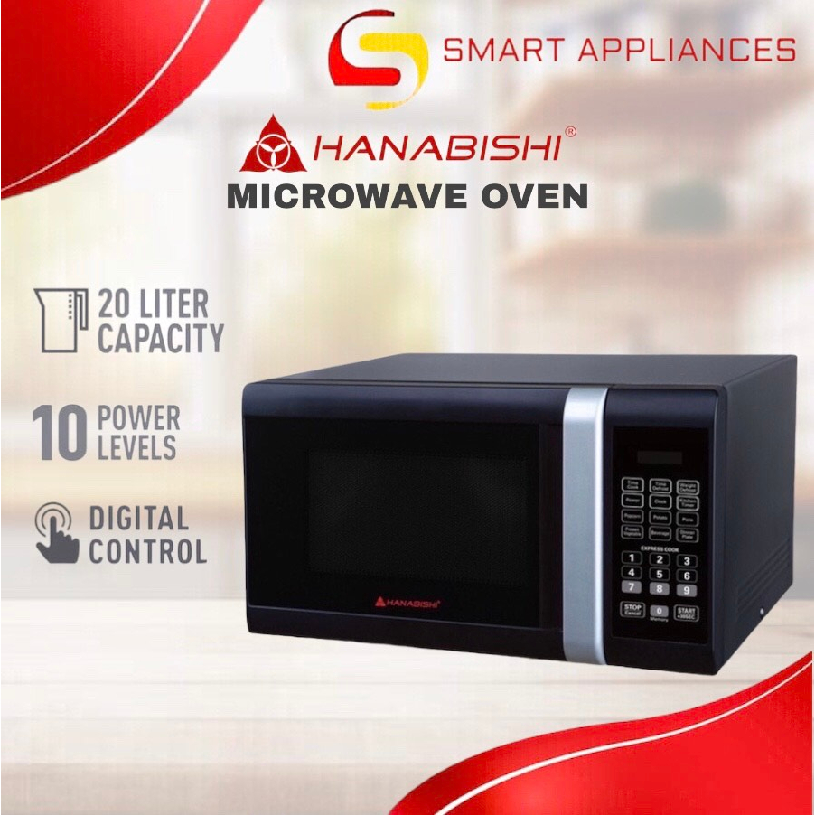 Hanabishi Microwave Oven (Digital ) HMO 20MBD Black 6 Power Level by