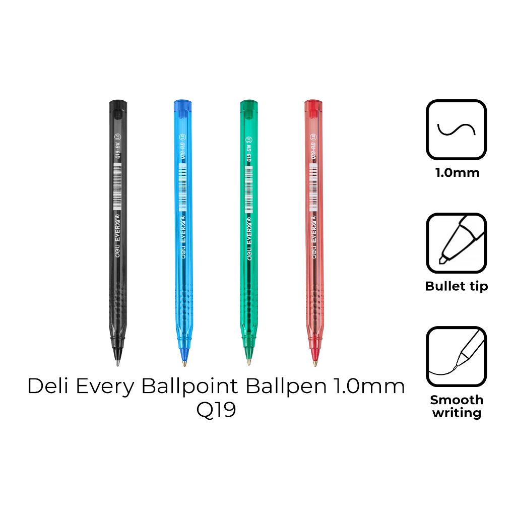 Deli Q19 Every Ballpoint Ballpen 1.0mm 1PC | Shopee Philippines