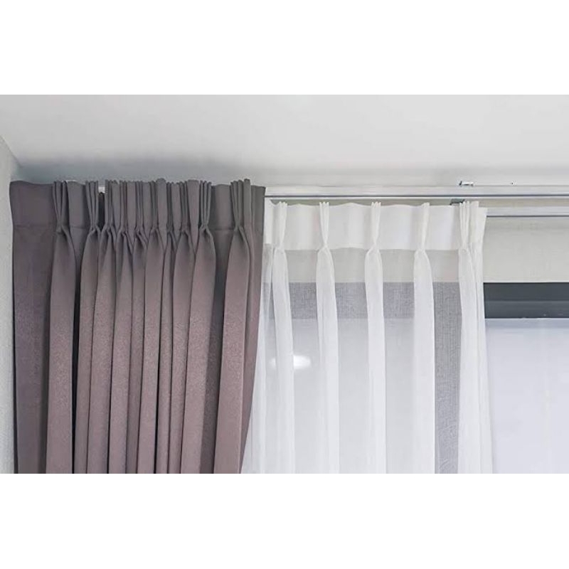 FRENCH PLEATS Blackout curtain ( BROWN SHADE) 3FT/4FT/5FT/6FT/7FT/8FT ...