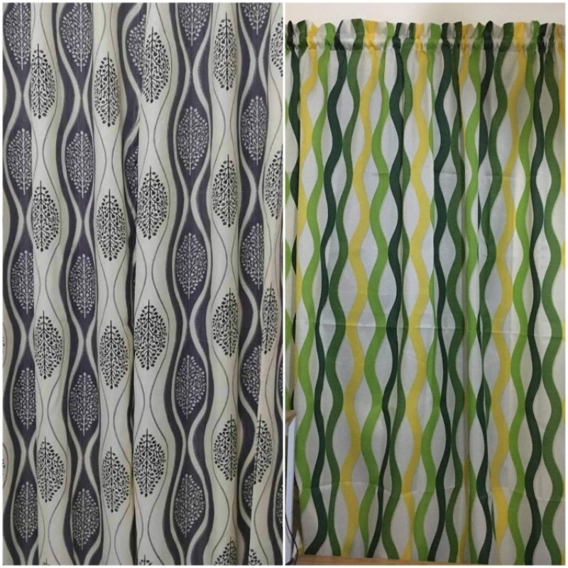 SYLVIAWAVE TROPICAL NO RING CURTAIN/ GEENA FABRIC | Shopee Philippines