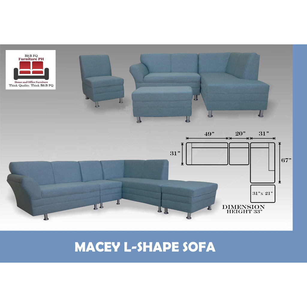 B&B FQ Macey Sofa LShape Shopee Philippines