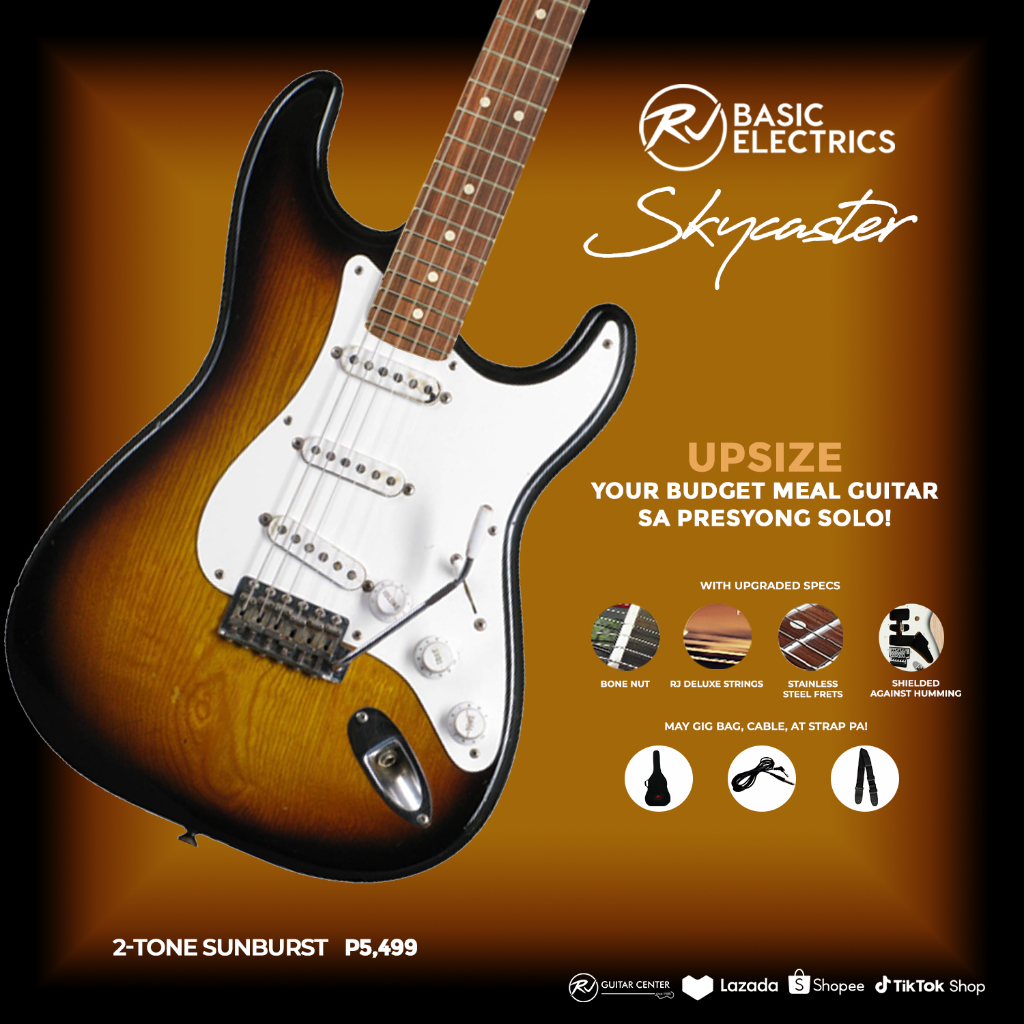 RJ Guitars Basic Electrics Skycaster Electric Guitar (Stratocaster