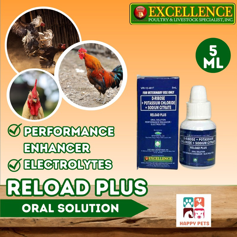 Reload Plus dor Fighting Cocks, Conditioning 5ml | Shopee Philippines