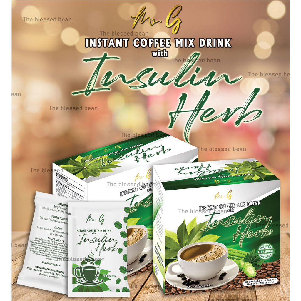 Ms. G 1 BOX INSULIN HERB COFFEE 10 SACHET NEW PACKAGING Shopee