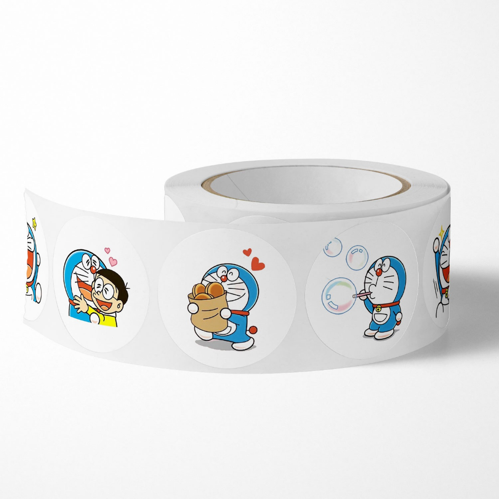 500pcsCute doraemon Emoji Sticker Tape DIY Tags Packing Decration ...