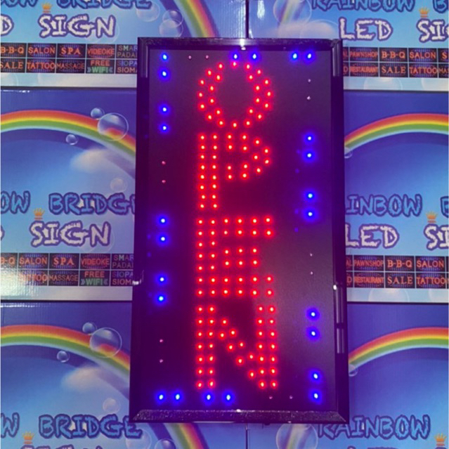 Open Rainbow Bridge Led Signage New Bluered Small And Large Size