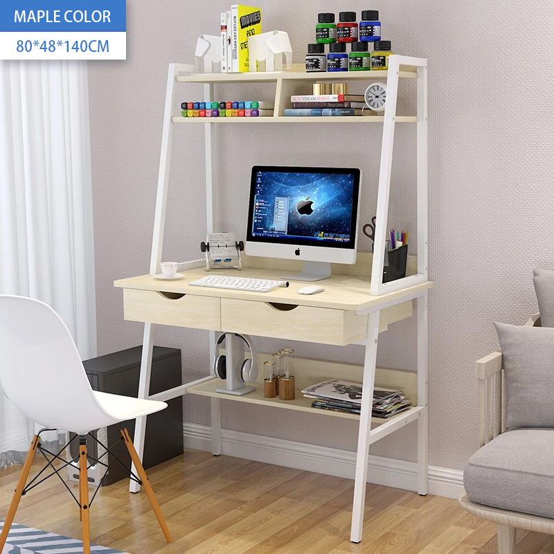 Computer desk With 2 drawers Office table student writing desk office ...