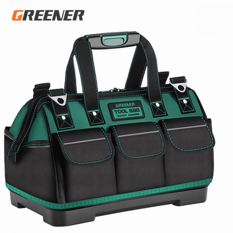 Green Heavy Duty Roll-Up Tool Bag Organizer - Waterproof Oxford Fabric Pouch with Multiple Pockets main image 1