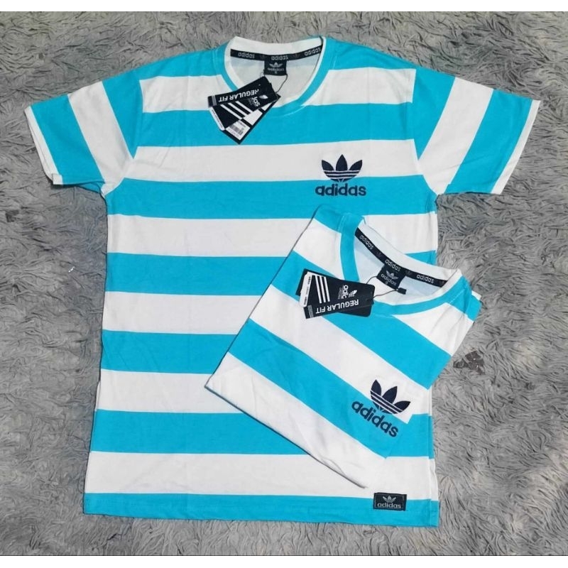 OVERRUNS ADIDAS AND GUESS STRIPES MENS TSHIRT 100% COTTON (EMBROID LOGO ...