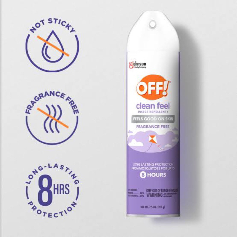 Off Insect Repellent Clean feel Mosquito Repellent 255g Shopee