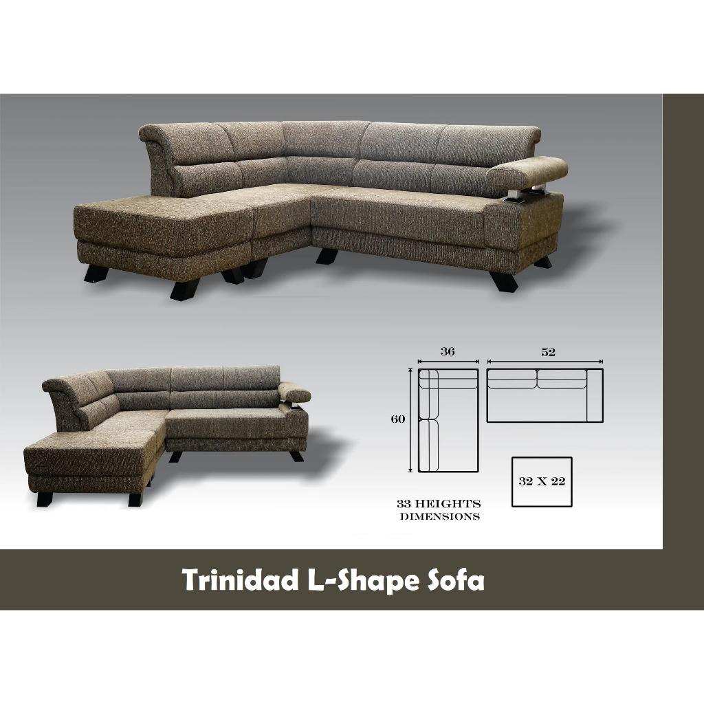 Trinidad Lshape Sofa Shopee Philippines