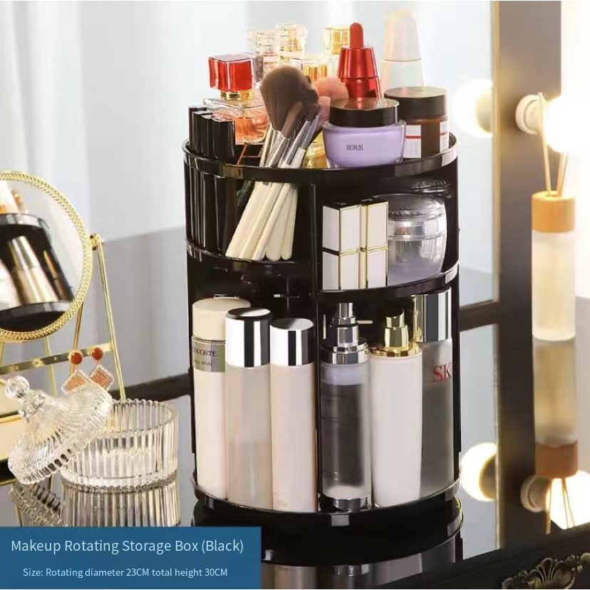 （COD） 360 Degree Rotating Cosmetic Storage Display Make Up Organizer ...