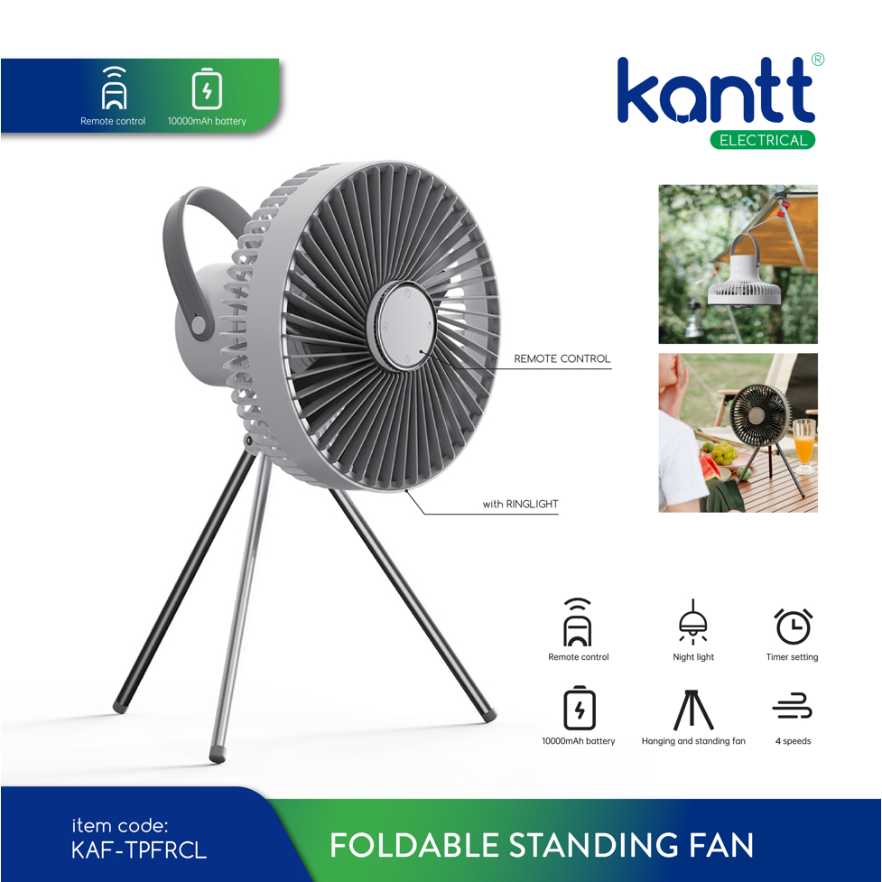 Portable fan with clearance remote control