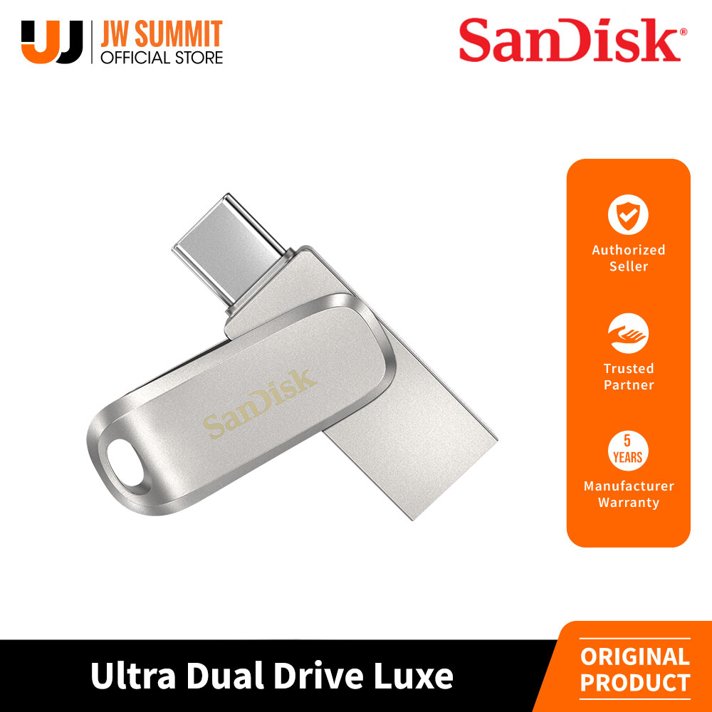 Sandisk Ultra Dual Drive Luxe 32gb64gb128gb Type C Dual Usb 31 Gen 1 Flash Drive Shopee 1913