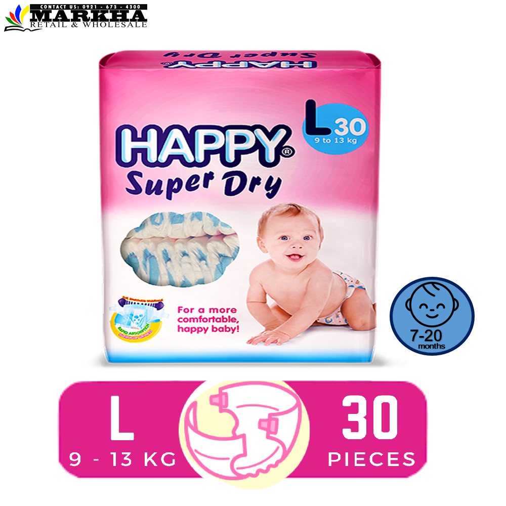 Happy diaper large store 30 pcs price