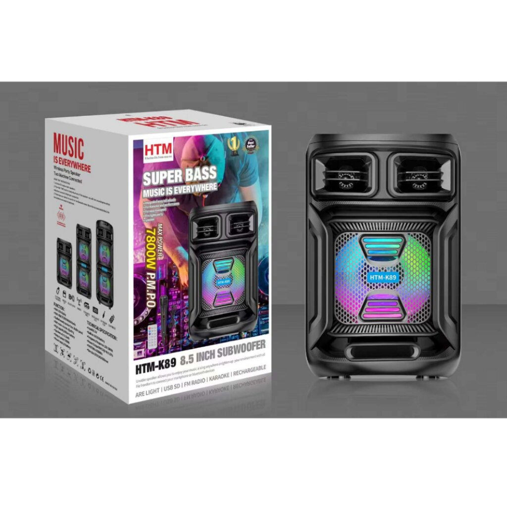 Eph HTMK89 Portable RGB Bluetooth 8.5inch Wireless Outdoor Subwoofer