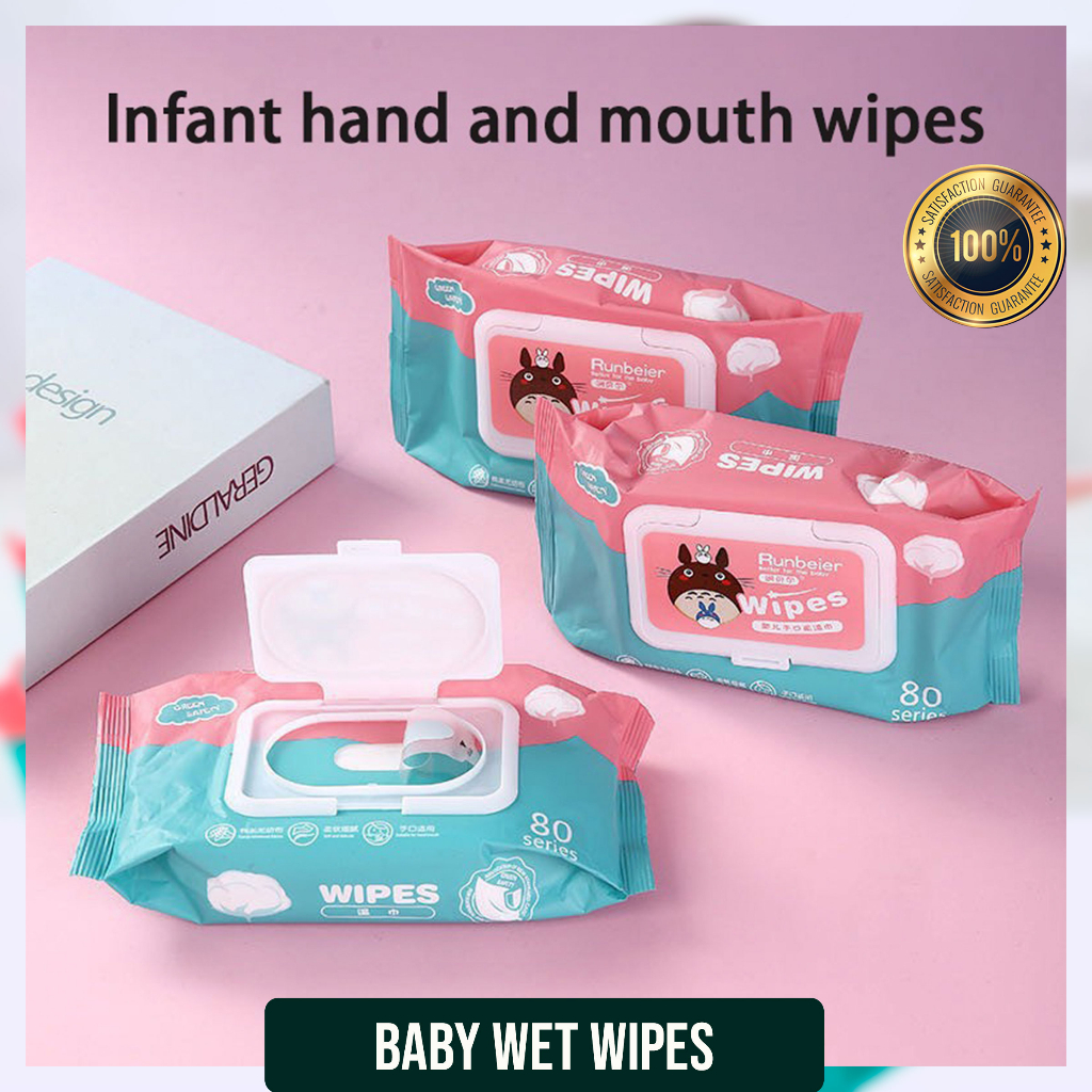 BABY WET WIPES Unscented Baby Wipes 80 Tender sheets 99 Water Hypoallergenic (NonAlcohol