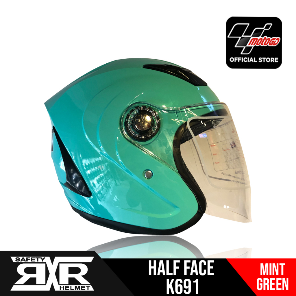 RXR HELMET HALF FACE 007 (MINT GREEN) Shopee Philippines