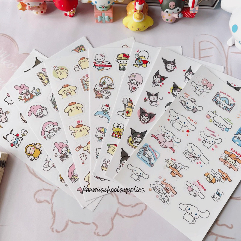 Cute Transparent Sanrio Sticker per sheet | Shopee Philippines