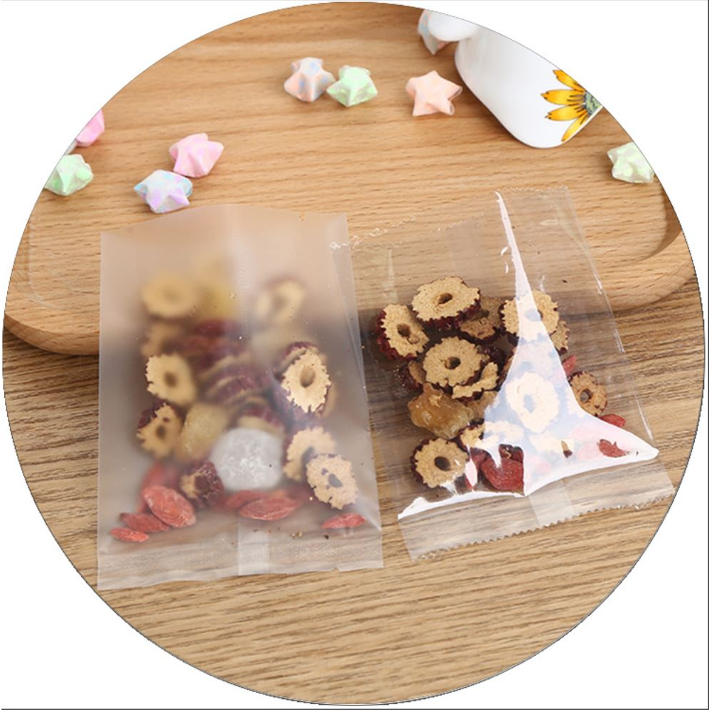 100 Frosted/Clear Matte Open Top Food Grade Goodie Bag Candy Biscuit ...