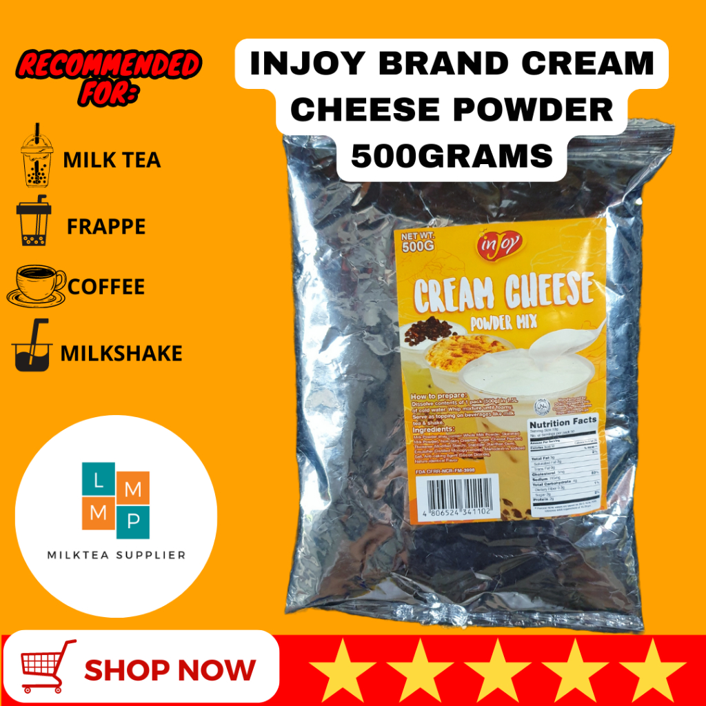 Injoy Cream Cheese Powder 500grams Cream Cheese Topping for Milk Tea, Beverages Shopee
