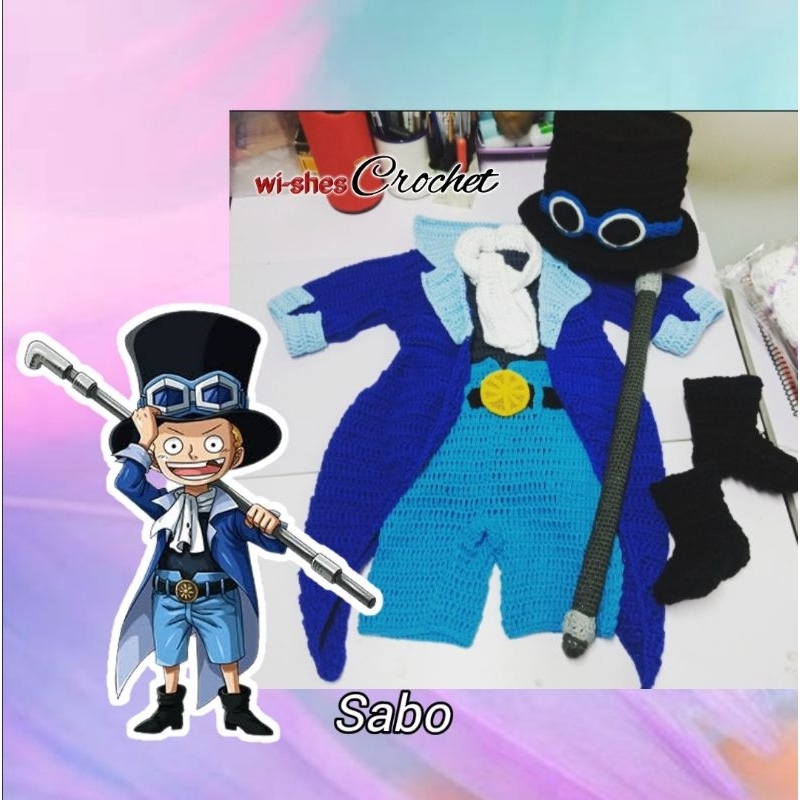 Wishes Crochet Sabo One piece Costume Crochet for baby's monthly ...