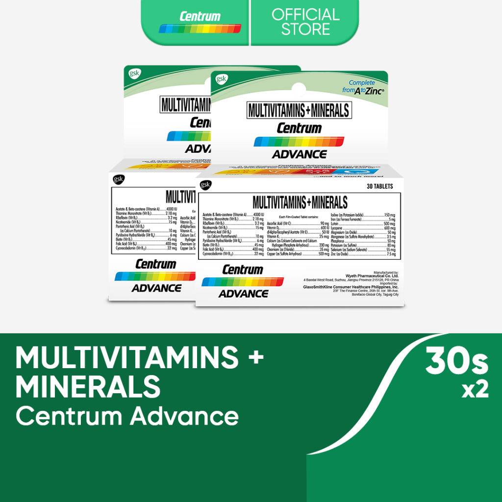 Centrum Advance Multivitamins and Minerals 30s x2 Shopee Philippines