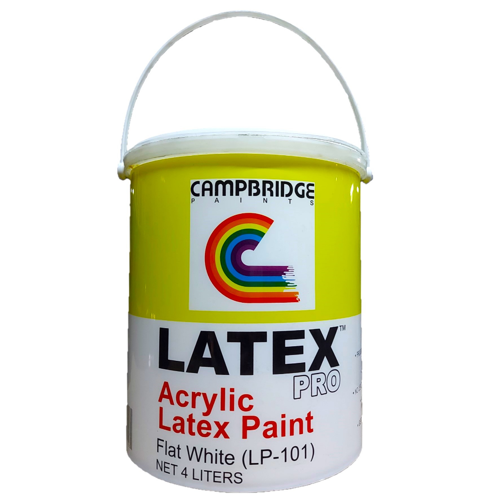 Campbridge Latex Pro Acrylic Latex Paint LP101 Flat White 4L