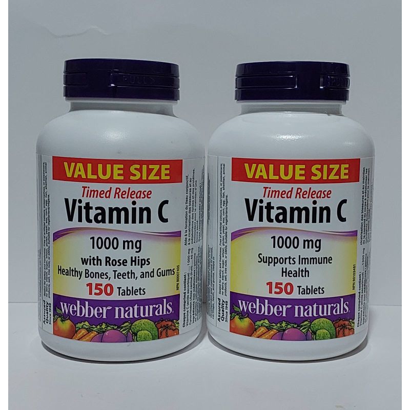 ber Naturals Vitamin C Time Release 1000 mg, 150 Tablets Shopee