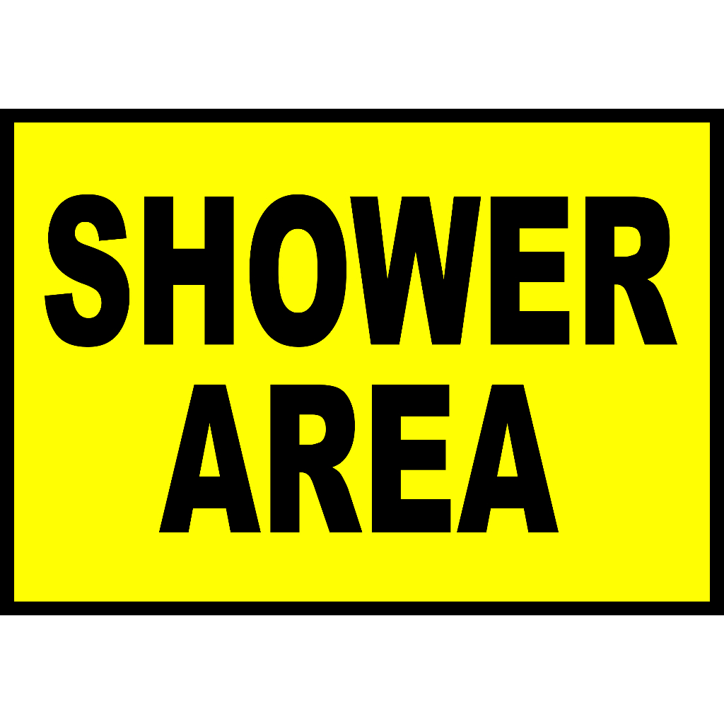 SIGN SHOWER AREA SIGNAGE PVC TYPE 7X10 INCHES WATERPROOF AND NON-FADING ...