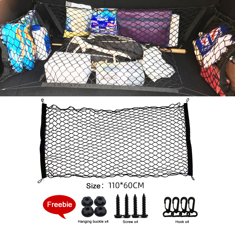 Universal Car Trunk Nets 110*60cm Luggage Storage Net Cargo Organiser ...