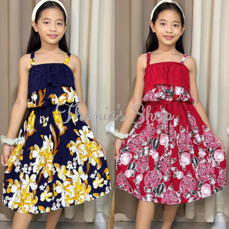 Challis Garter Strap Dress | Alangan Dress for 8-11yrs Old Petite ...