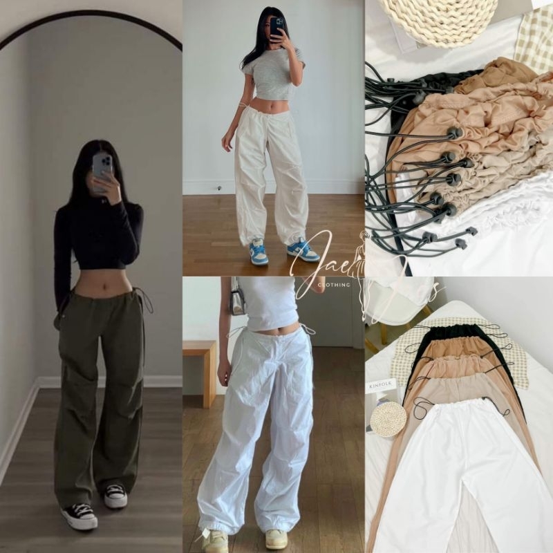 Perla Y2K Parachute Side String Jogger Pants | Shopee Philippines