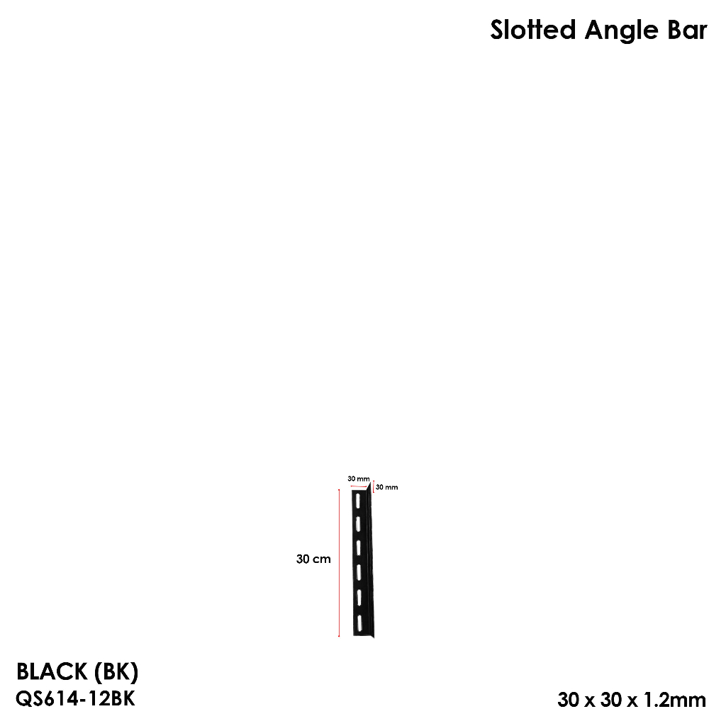 QUICKSHELF Oval Hole SLOTTED ANGLE BAR QS614 DIY Storage Shelving 30x30x1.2mm Shopee Philippines