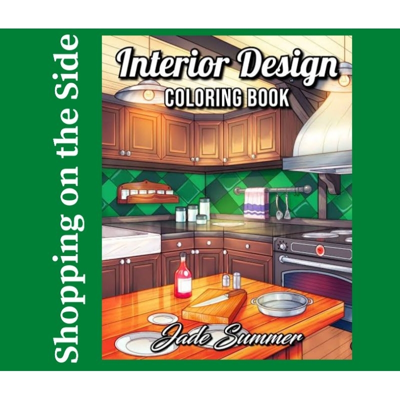 Jade Summer Interior Design Adult Coloring Book | Shopee Philippines