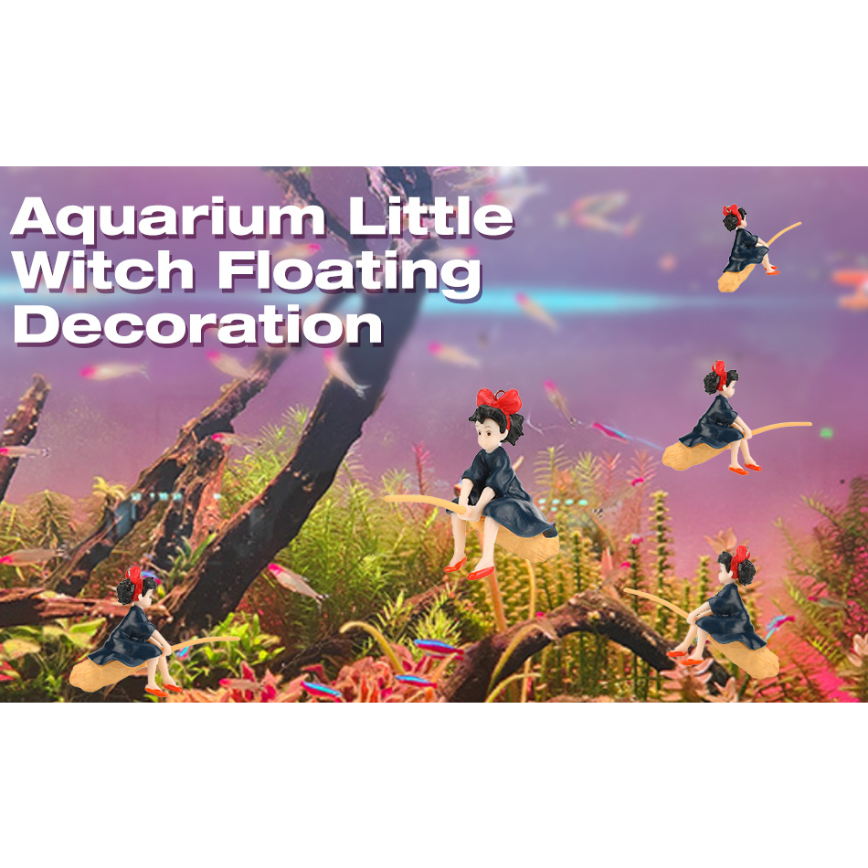 Little Witch Floating Aquarium Decorations Floating Fish Tank | Shopee ...