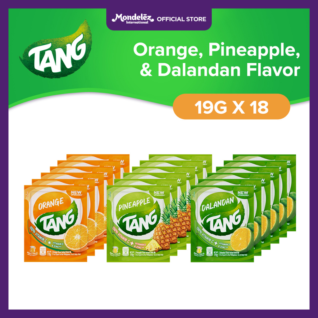 Tang Powdered Juice Bundle - Orange 19g (Set of 6), Pineapple 19g (Set ...