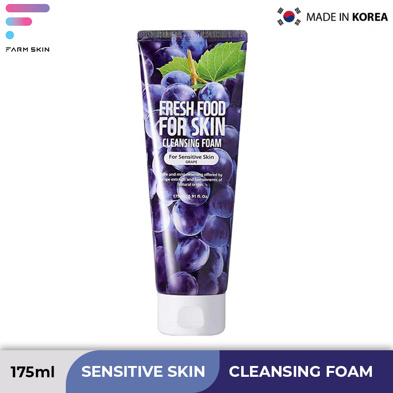 FARMSKIN Fresh Food Grape Facial Cleansing Foam FREE UPSIZE! from 100ml ...