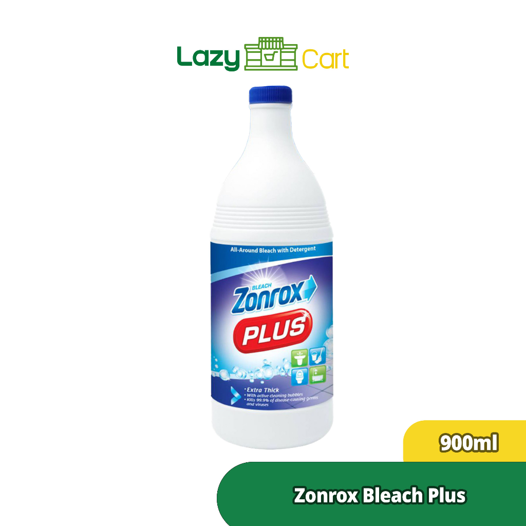 Lazycart Zonrox Bleach Plus 900ml Powerful Whitening and Cleaning