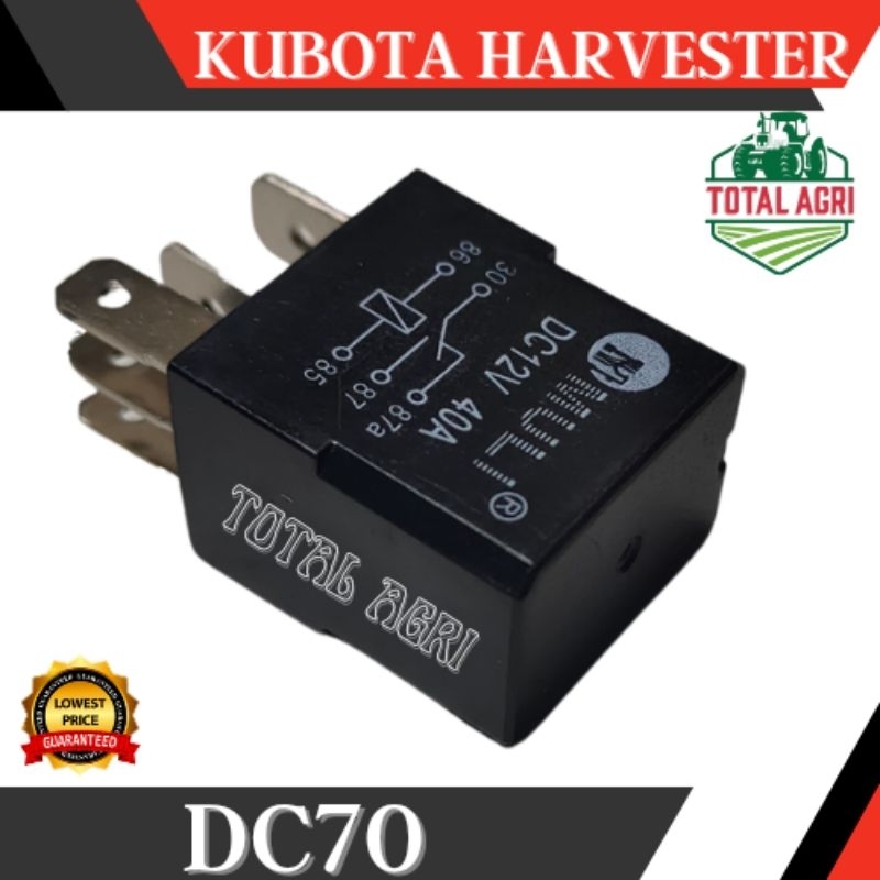 Fuse Relay Kubota Tractor Harvester DC70 L3608 Part #: 5H583-41250 ...