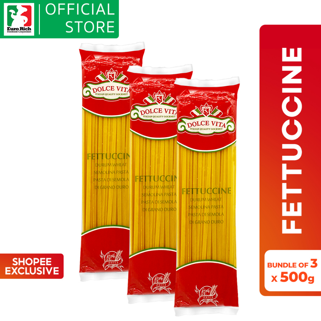 Bundle of 3 Dolce Vita Fettuccine Pasta 500g Shopee Philippines